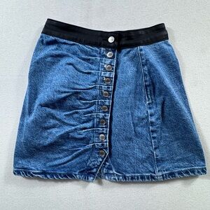 Social Tourist Denim Mini Skirt Size Small | Button Front | Hollister Collab